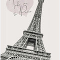 Eiffel Tower With A Heart Shaped Text