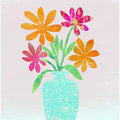 Vibrant Floral in a Turquoise Vase