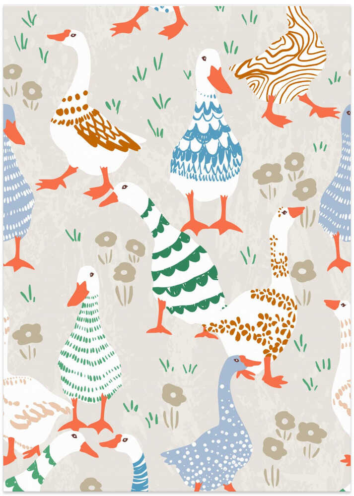 Colorful Patterned Geese