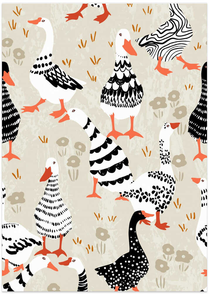 Black And White Patterned Farm Animals