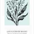 Lily of the Valley Flowers In A Monochrome Illustration