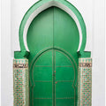 Green Door With Green Tiles In Morocco