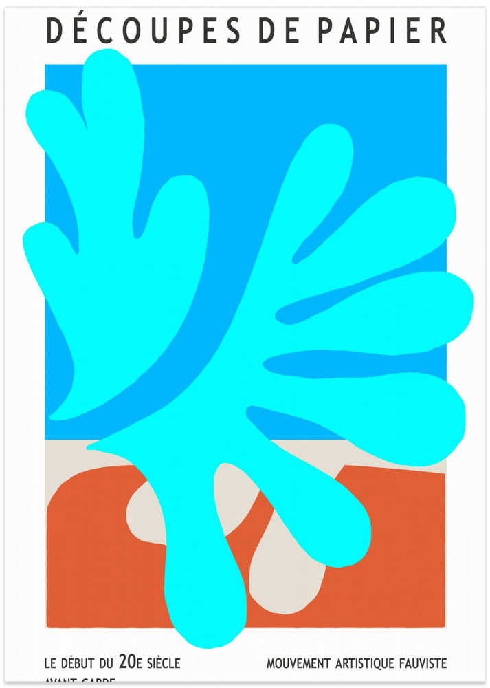 Organic Shapes And Vibrant Blue Hues