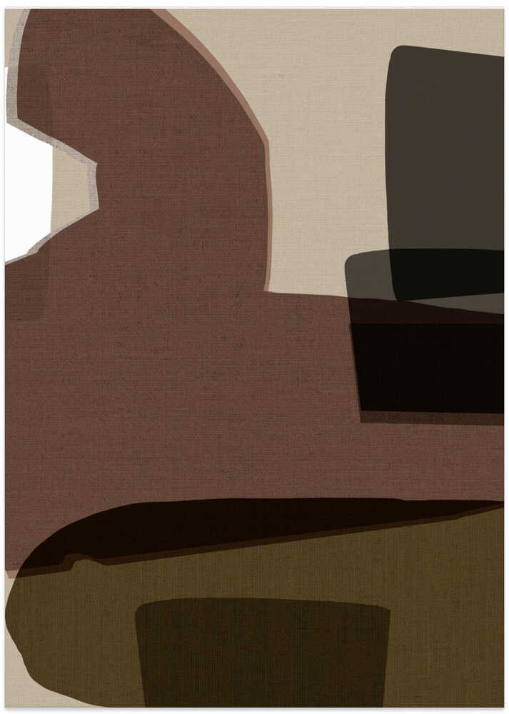 Layered Geometric Shapes And Earthy Tones