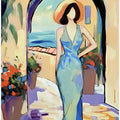 Woman In A Blue Dress