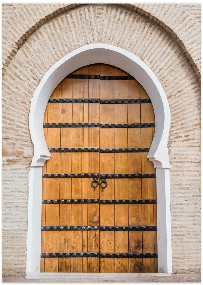 Brown Wooden Door In Marrakesh
