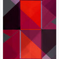 Geometric Composition With Bold Red And Purple Hues