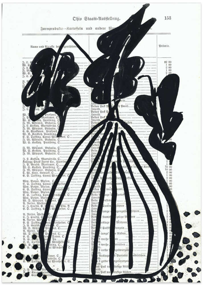 Minimalist leaves in a chunky vase