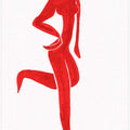 Figure in Bold Red Hues