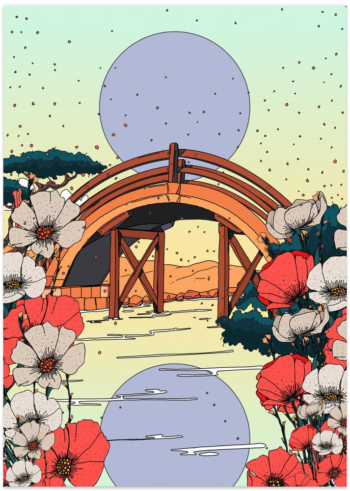 Japanese Bridge Landscape