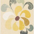 Abstract Paper Cut Flower Butter Yellow