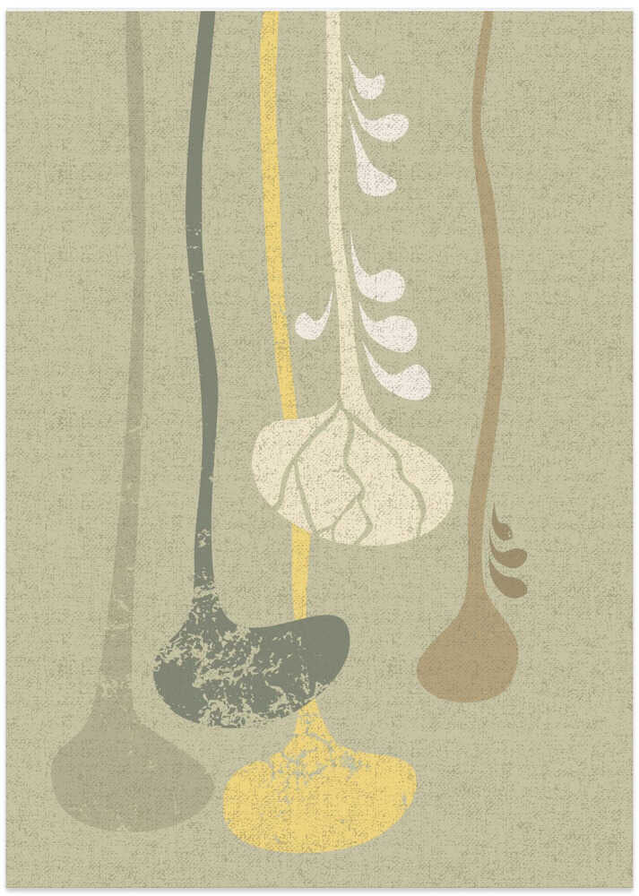 Abstract Paper Cut Composition sage green 1