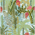 tropical lounge with dragon fruit mint pattern