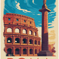 Roma Vintage Travel Poster