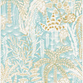 tropical lounge warm white and aqua pattern