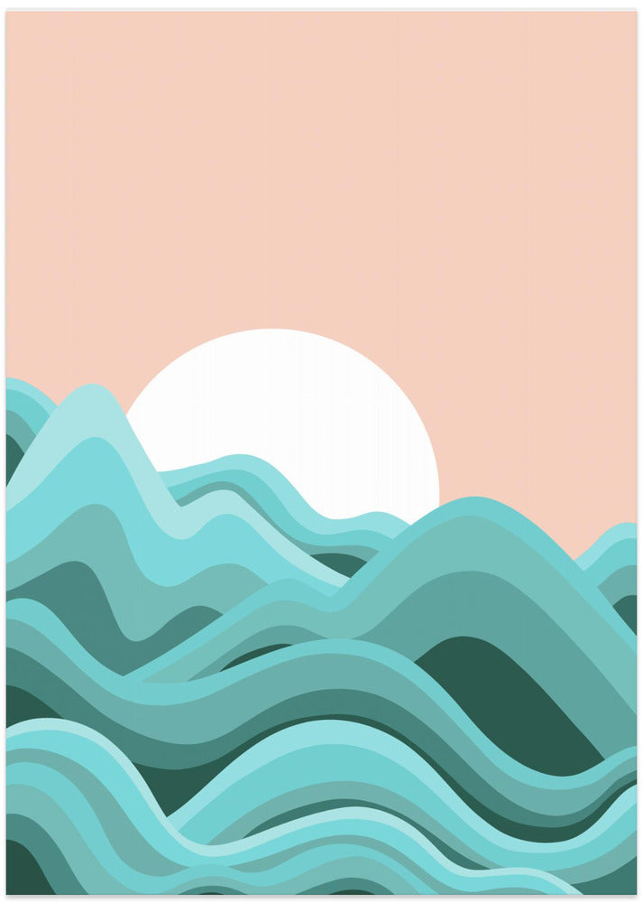 Minimalist Ocean Waves