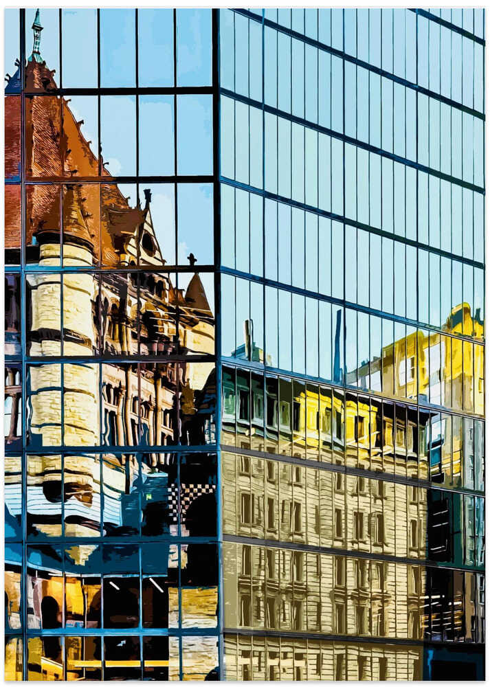 Reflections in glass - Boston, Massachusetts