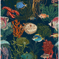 coral reef deep silence dark teal pattern