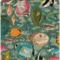 Fishes everywhere teal pattern