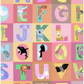 Fun Alphabet Letters with Pink Background