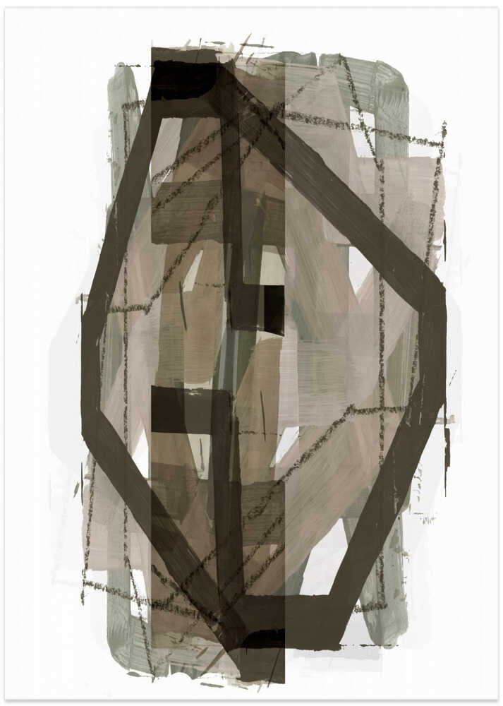 Distressed Structure: Beige & Brown