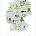 Illustrated Map of Germany by Carla Daly