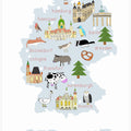 Illustrated Map of Germany by Carla Daly