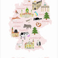 Illustrated Map of Germany by Carla Daly