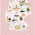 Illustrated Map of Germany by Carla Daly