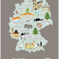 Illustrated Map of Germany by Carla Daly
