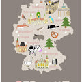 Illustrated Map of Germany by Carla Daly