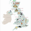 Illustrated Map of the United Kingdom by Carla Daly