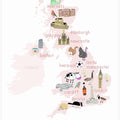Illustrated Map of the United Kingdom by Carla Daly