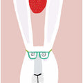 Funny Rabbit with Strawberry