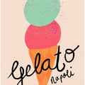Gelato Napoli Ice Cream Typography Poster