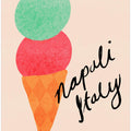 Napoli Italy Gelato Ice Cream Typography Poster