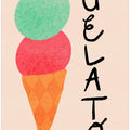 Gelato Italy Ice Cream Typography Poster