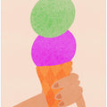 Gelato Blueberry and Mint Italy Ice Cream Typography Poster