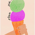 Please Give Me Gelato Ice Cream Typography Poster Blueberry and Mint