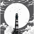 Lighthouse Black and White