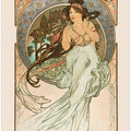 Music, From Les Arts (1898) By Alphonse Mucha