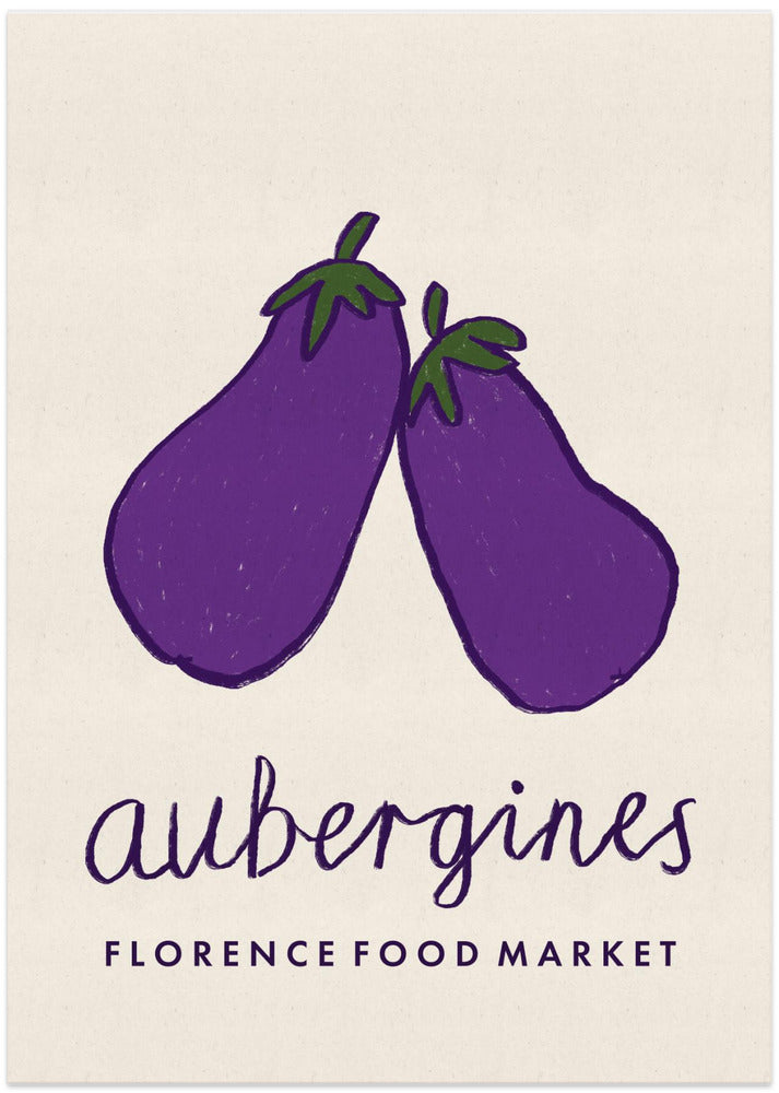 Aubergines Florence Food Market Italy