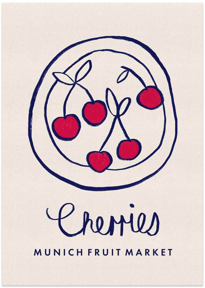 Cherries Munich Food Market Germany