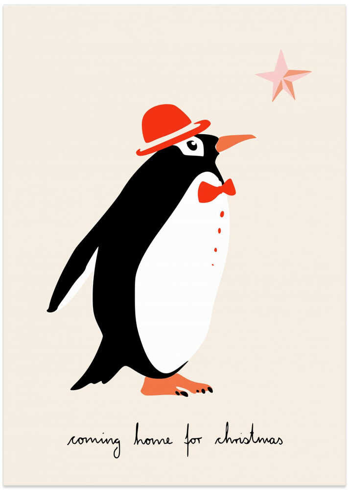 Coming home for christmas Festive Penguin