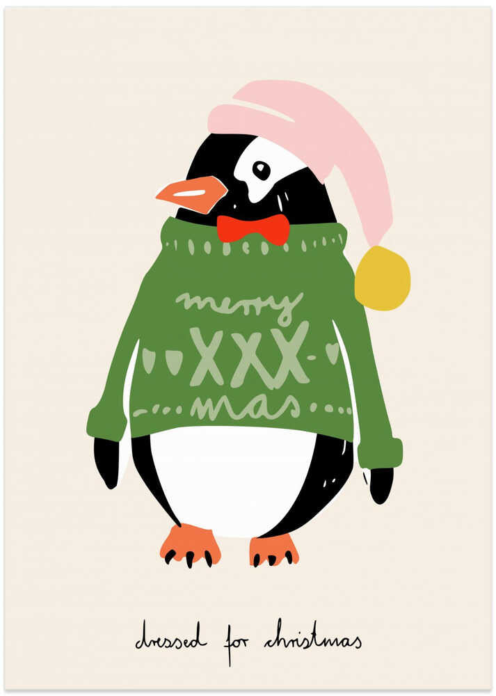 Dressed up for Christmas Festive Penguin