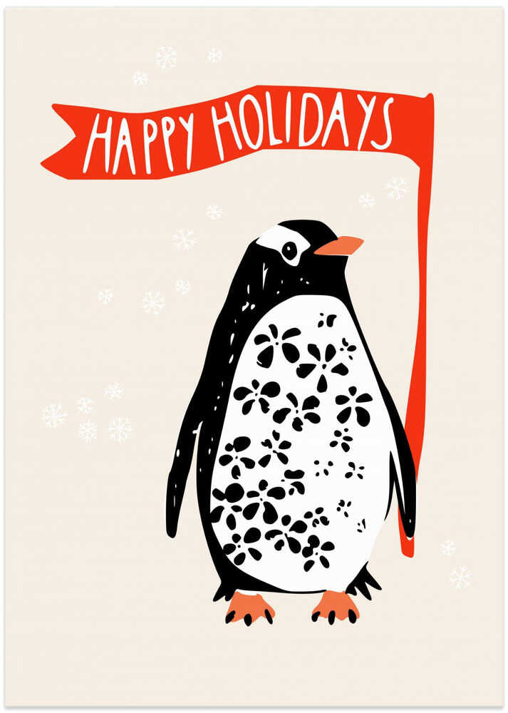 Happy holidays Festive Penguin