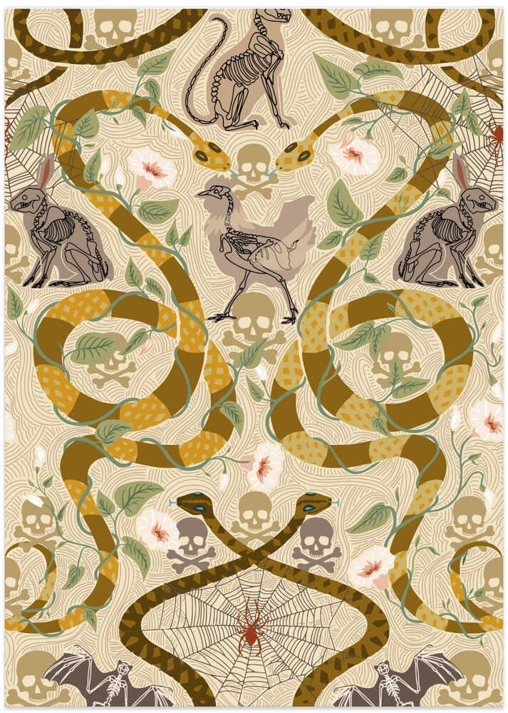 Gothic cottage warm earthy pattern