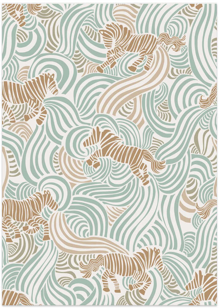 Zebra animal print soft chalky colors pattern