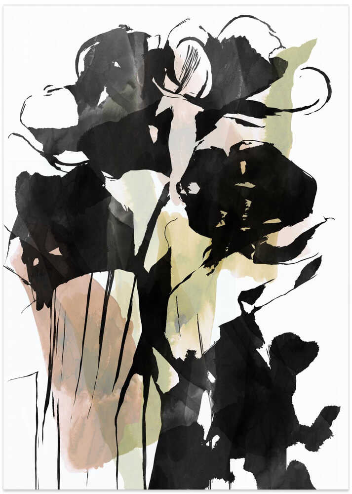 Black Floral Study No.2