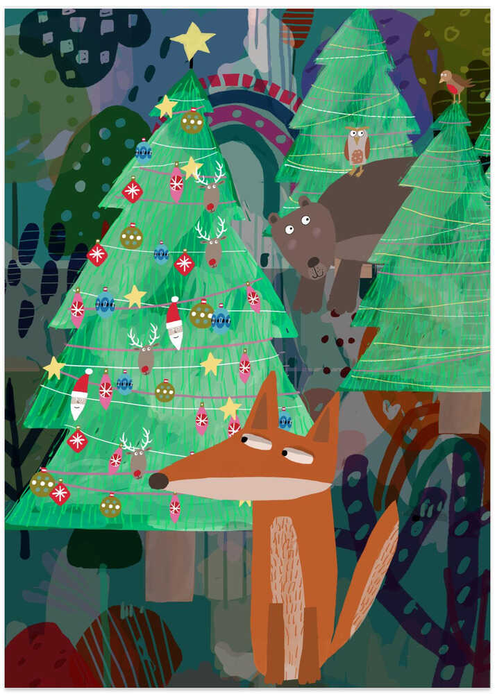 Christmas Forrest Animal Friends